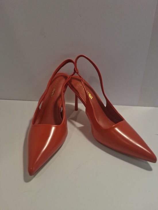 Fashion Nova Shoes - Fashion Nova Red Pointed Slingback Stiletto Heels